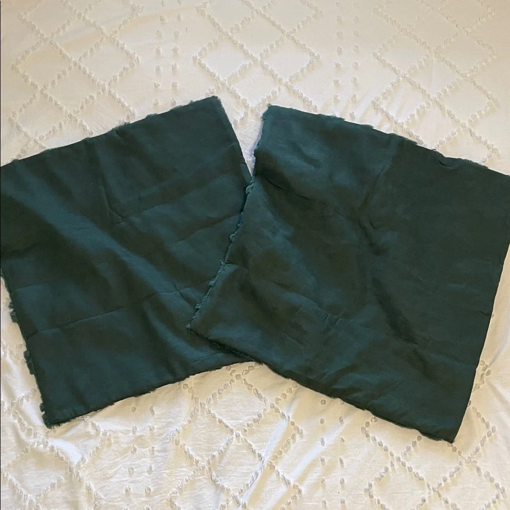 Dark Green Christmas tree Textured Throw Pillow covers set of two new